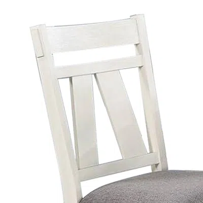 Hivvago Lexi 24 Inch Classic Dining Side Chair, Padded Seat, Set Of 2, Gray, White