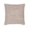Hivvago Lien 19 Inch Throw Pillow Set Of 4, Striped Design, White Brown Cotton