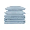 Hivvago Light Blue King Cotton Blend 1200 Thread Count Washable Duvet Cover Set In Blue