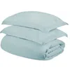 Hivvago Light Blue Queen Cotton Blend 400 Thread Count Washable Duvet Cover Set In Blue
