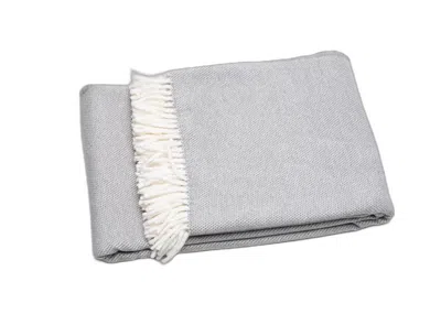 Hivvago Light Gray Mini Dot Fringed Throw Blanket