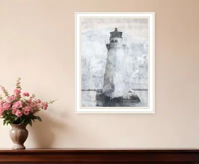 Hivvago Lighthouse White Framed Print Wall Art