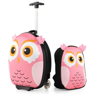 Hivvago Lightweight And Portable Rolling Suitcase For Children In Pink