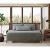 Hivvago Lightweight Dark Green Brick Fish Pattern 4 Piece Cotton Daybed Cover Set In Green