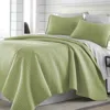 Hivvago Lightweight Sage Ultra Soft 3-piece Microfiber Quilt Set In Green