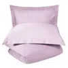 Hivvago Lilac King 100% Cotton 300 Thread Count Washable Duvet Cover Set In Pink