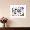 Hivvago Lilacs And Anemone White Framed Print Wall Art In Red