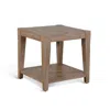 Hivvago Lilly Side End Table, 1 Shelf, Light Brown Mahogany, 24 Inch Square In Brown