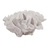 Hivvago Lily 9 Inch Faux Coral Table Figurine, Polyresin Textured Sculpture, White In Neutral