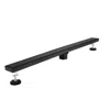 Hivvago Linear Shower Drain With Removable Quadrato Pattern Grate In Black