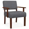 Hivvago Linen Accent Chair Living Room Chair With Soft Padded Seat And Backrest