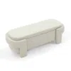 Hivvago Linen Fabric Upholstered Storage Bench For Living Room In Multi