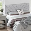 Hivvago Linen Upholstered Headboard For Full And Queen Size Bed Frames-gray