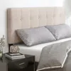 Hivvago Linen Upholstered Headboard With Solid Rubber Wood Legs-beige