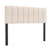 Hivvago Linen Upholstered Headboard With Solid Wood Legs And Adjustable Width