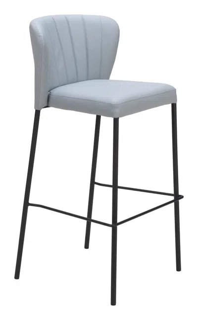 Hivvago Linz Barstool (set Of 2) Gray In Blue