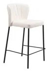 Hivvago Linz Counter Stool (set Of 2) Cream In White