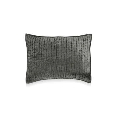 Hivvago Lipa 20 X 26 Hand Stitched Standard Pillow Sham, Velvet, Quilted, Green