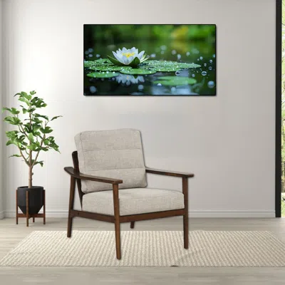Hivvago Living Room Armchair With Solid Rubber Wood Frame And Armrests In White