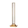 Hivvago Lizy 24 Inch Tall, Thin Table Lamp, Crystal, Led Metal Frame, Antique Brass