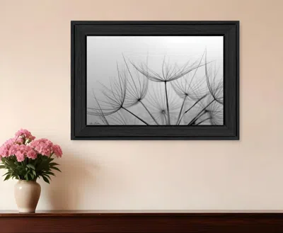 Hivvago Love Is A Delicate Flower Black Framed Print Wall Art