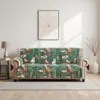 Hivvago Lowa Sofa Slipcover, Reversible, Polyester, Green, Red Festive Theme In Multi
