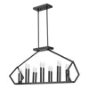 Hivvago Luca 14-light Matte Black Island Pendant In Black