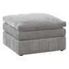 Hivvago Luna 33 Inch Modular Ottoman, Three Layer Plush Cushioned Seat, Gray