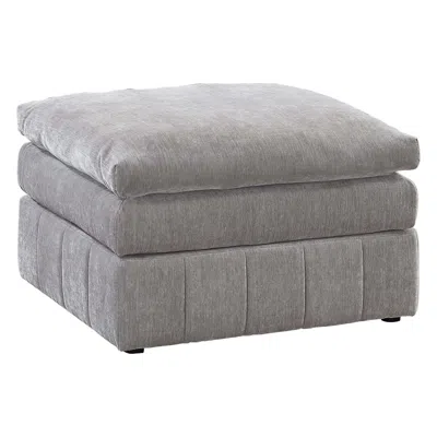 Hivvago Luna 33 Inch Modular Ottoman, Three Layer Plush Cushioned Seat, Gray