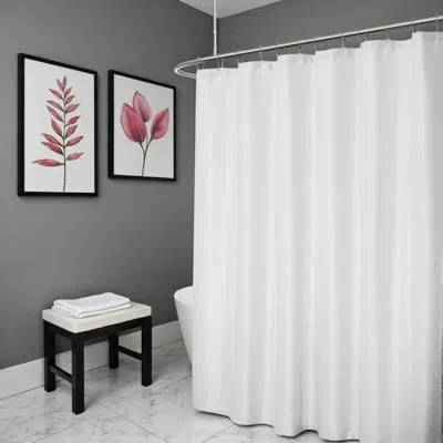 Hivvago Luxurious White Waffle Weave Shower Curtain