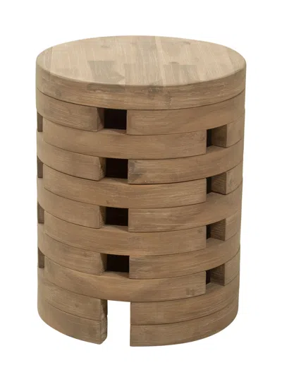 Hivvago Mado Side Table Natural In Brown