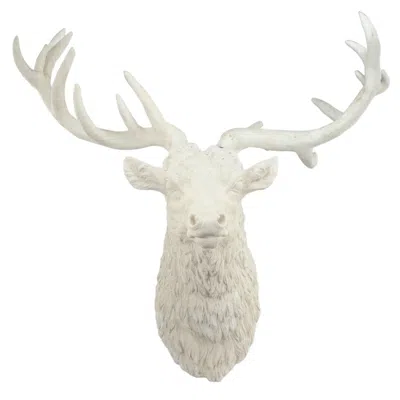 Hivvago Magnesia Deer Head Wall Accent, White