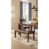 Hivvago Mango Veneer Bench With Covered Seat, Brown