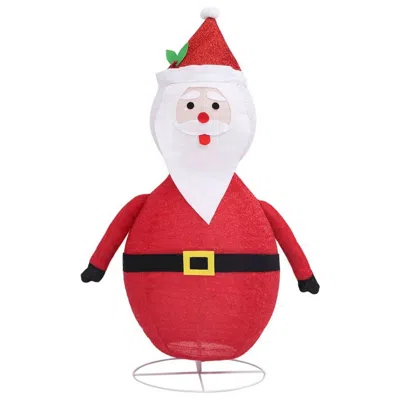 Hivvago Mani Christmas Decor 3 Ft Santa Clause, 120 Led Lights, White And Red