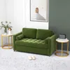 Hivvago Marble Top Round Side Table 16-inch End Table With Golden Metal Frame-2 Pieces