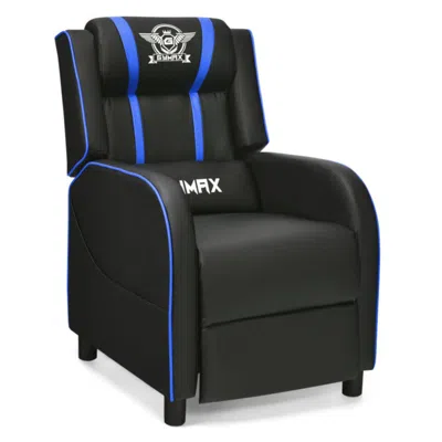 Hivvago Massage Racing Gaming Single Recliner Chair-blue
