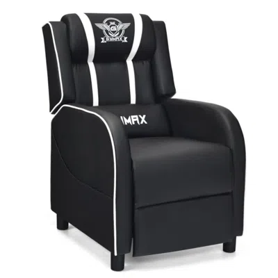 Hivvago Massage Racing Gaming Single Recliner Chair-white