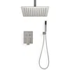 Hivvago Matte Black Bathroom Luxury Combo Set Ceiling Mounted Rainfall In Metallic