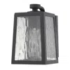 Hivvago Matte Black Glass Panels Outdoor Wall Light