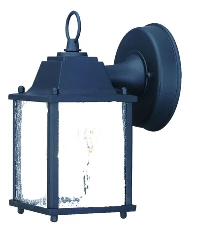 Hivvago Matte Black Hanging Waterfall Glass Lantern Wall Light In Blue