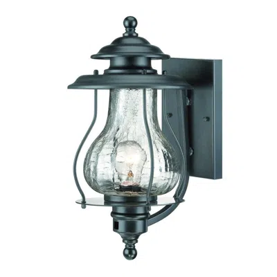 Hivvago Matte Black Oil Lantern Wall Light