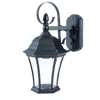 Hivvago Matte Black Swing Arm Hanging Lantern Wall Light