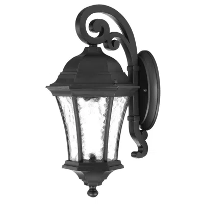 Hivvago Matte Black Tapered Hanging Lantern Wall Light