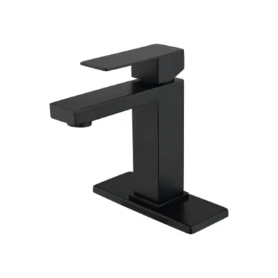 Hivvago Matte Black Waterfall Spout Bathroom Faucet With Single Handle