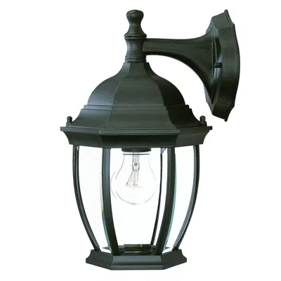 Hivvago Matte Black Wide Hanging Lantern Wall Light