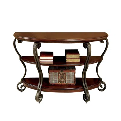 Hivvago May Transitional Style Sofa Table In Brown