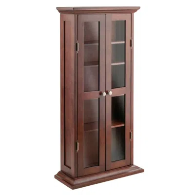 Hivvago Media Cabinet Walnut In Brown