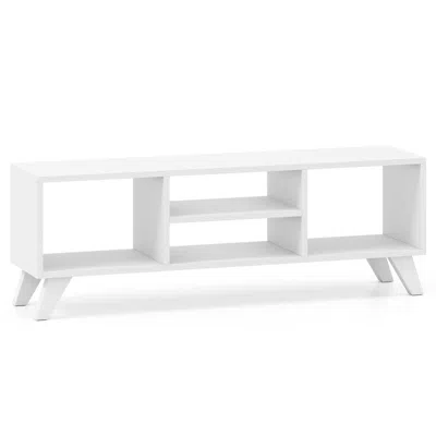 Hivvago Media Tv Console Table With Raised Support Legs-white