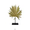 Hivvago Menny 21 Inch Palm Leaf Resin Decorative Sculpture, Resin Gold Finish