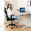 Hivvago Mesh Ergonomic Office Chair Adjustable Swivel Task Chair With Rocking Backrest-black